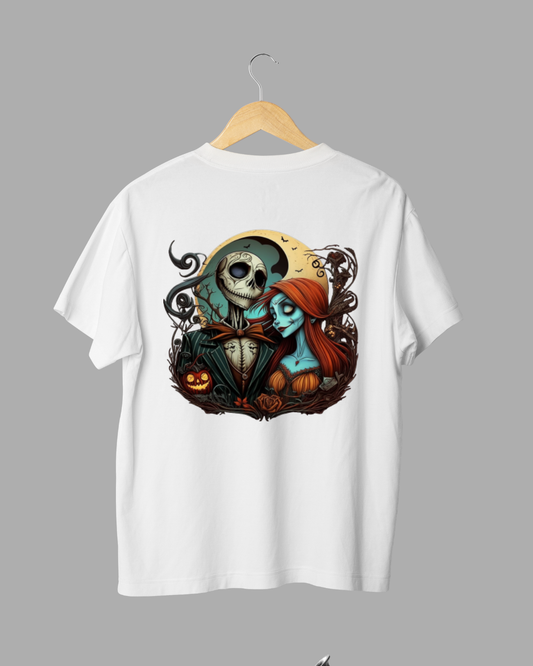 Gothic Skeleton Halloween Graphic T-Shirt