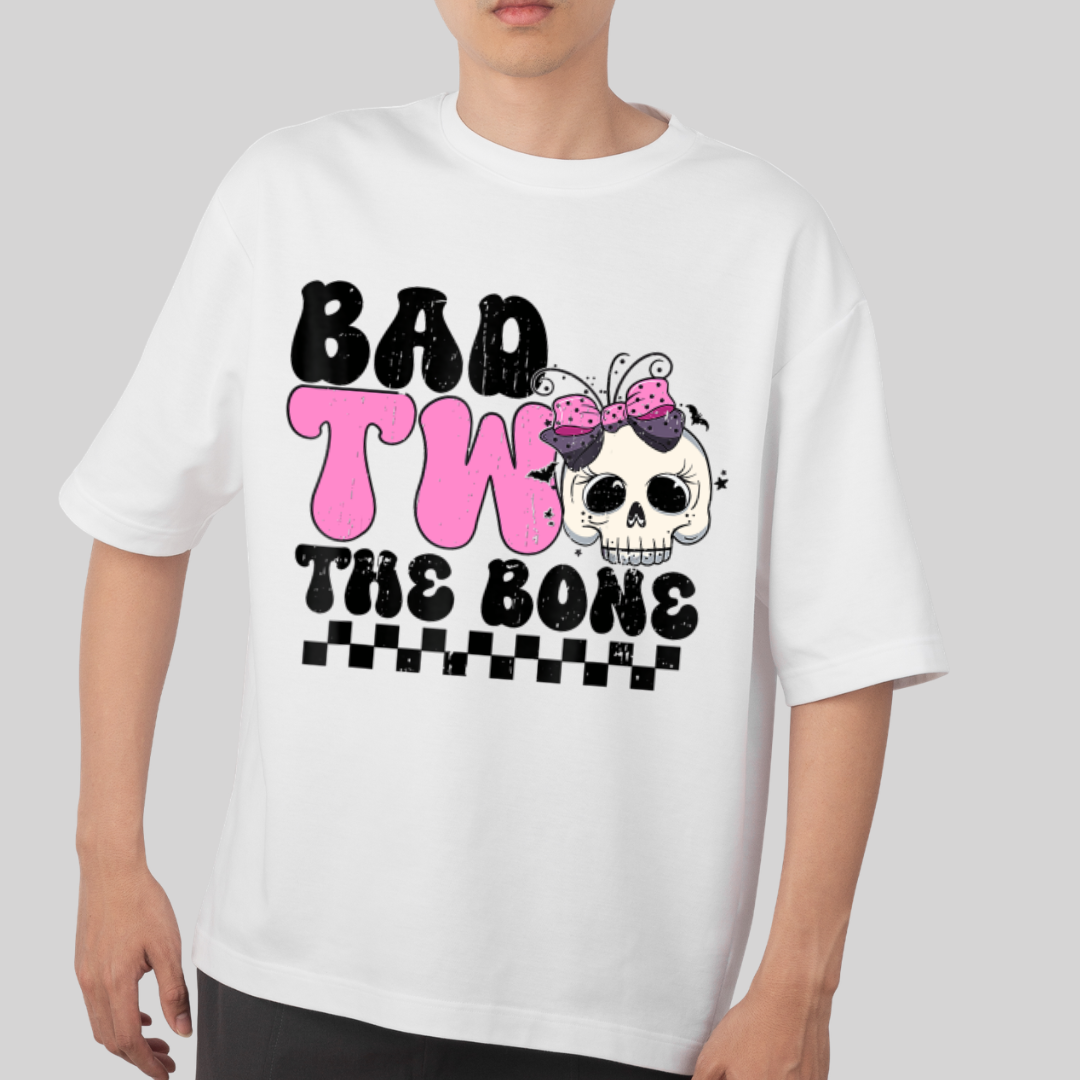 Bad to the Bone Skull Graphic T-Shirt