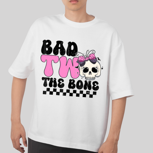 Bad to the Bone Skull Graphic T-Shirt