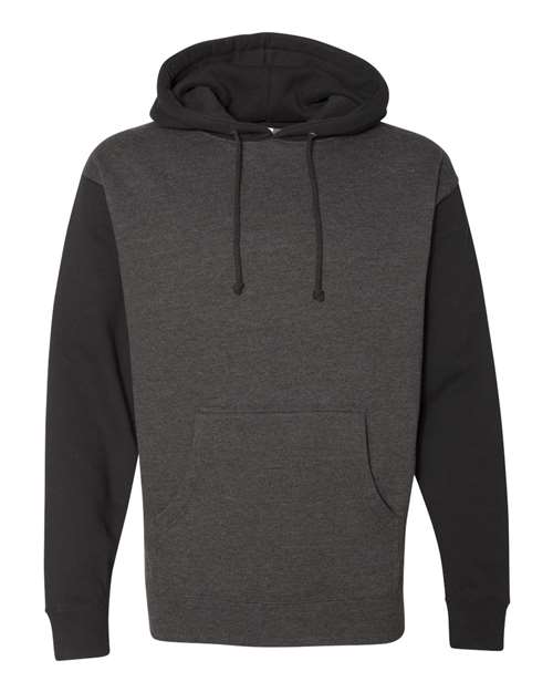 Charcoal Heather/ Black - Independent Trading Co. IND4000 Blank Hoodie