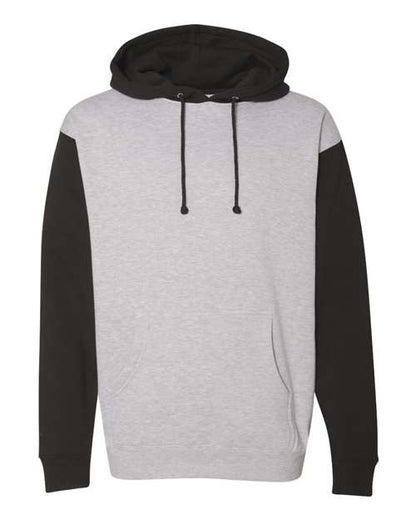 Grey Heather/ Black - Independent Trading Co. IND4000 Blank Hoodie
