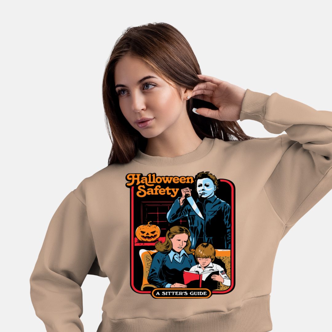 Retro Halloween Safety Graphic Hoodie