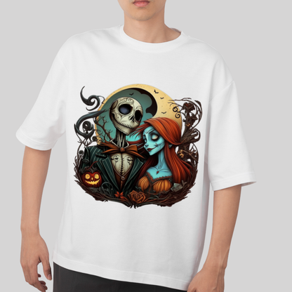 Gothic Skeleton Halloween Graphic T-Shirt