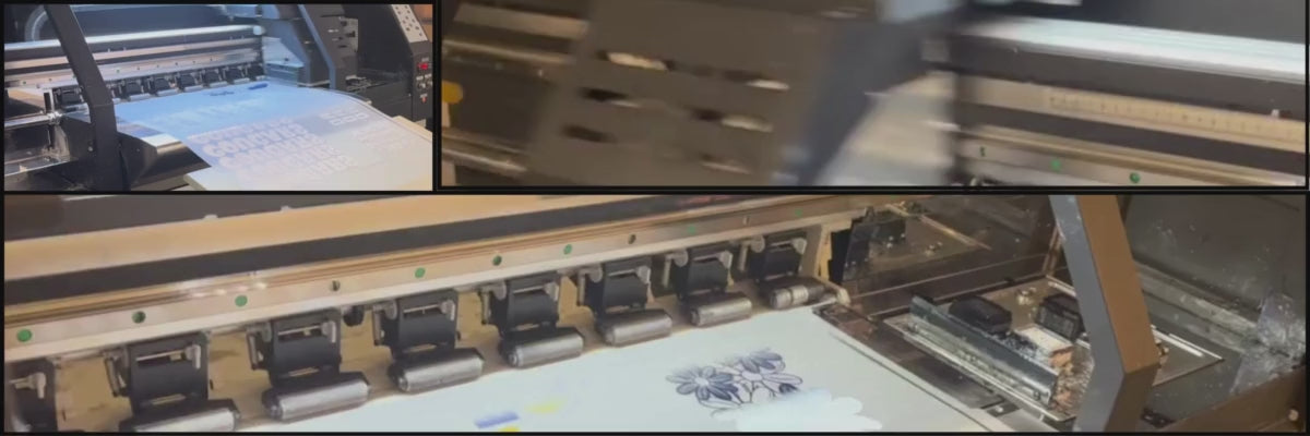 Load video: direct to film printers printing ink based transfers by SwiftDTF 