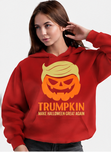 Red Pumpkin Halloween Graphic Hoodie