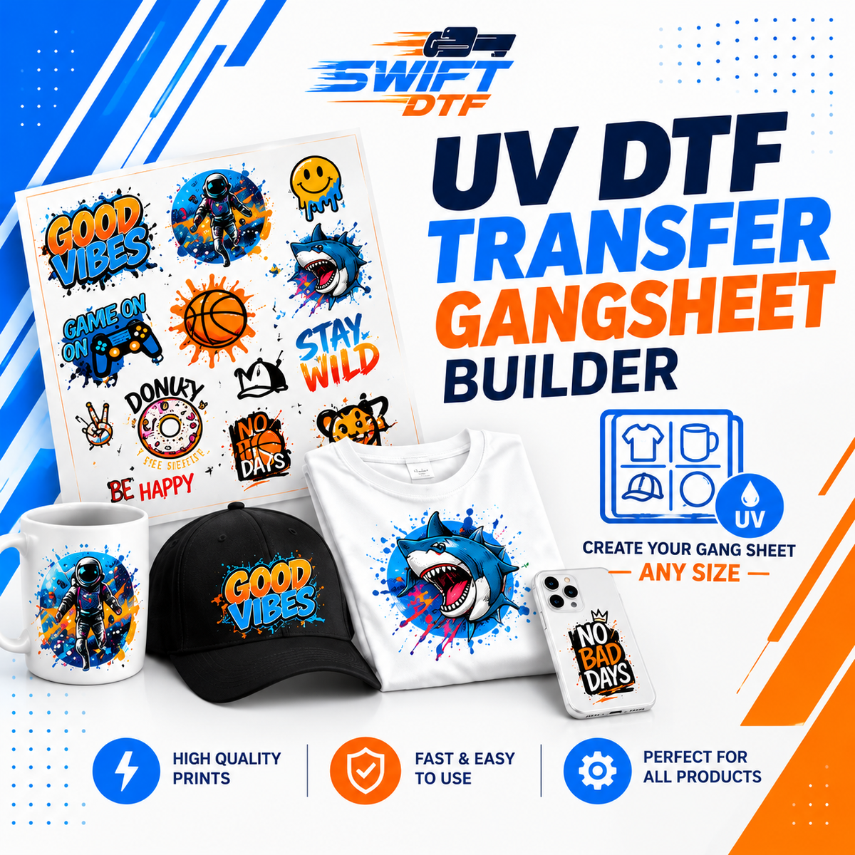 UV DTF Transfer Gang Sheet Builder